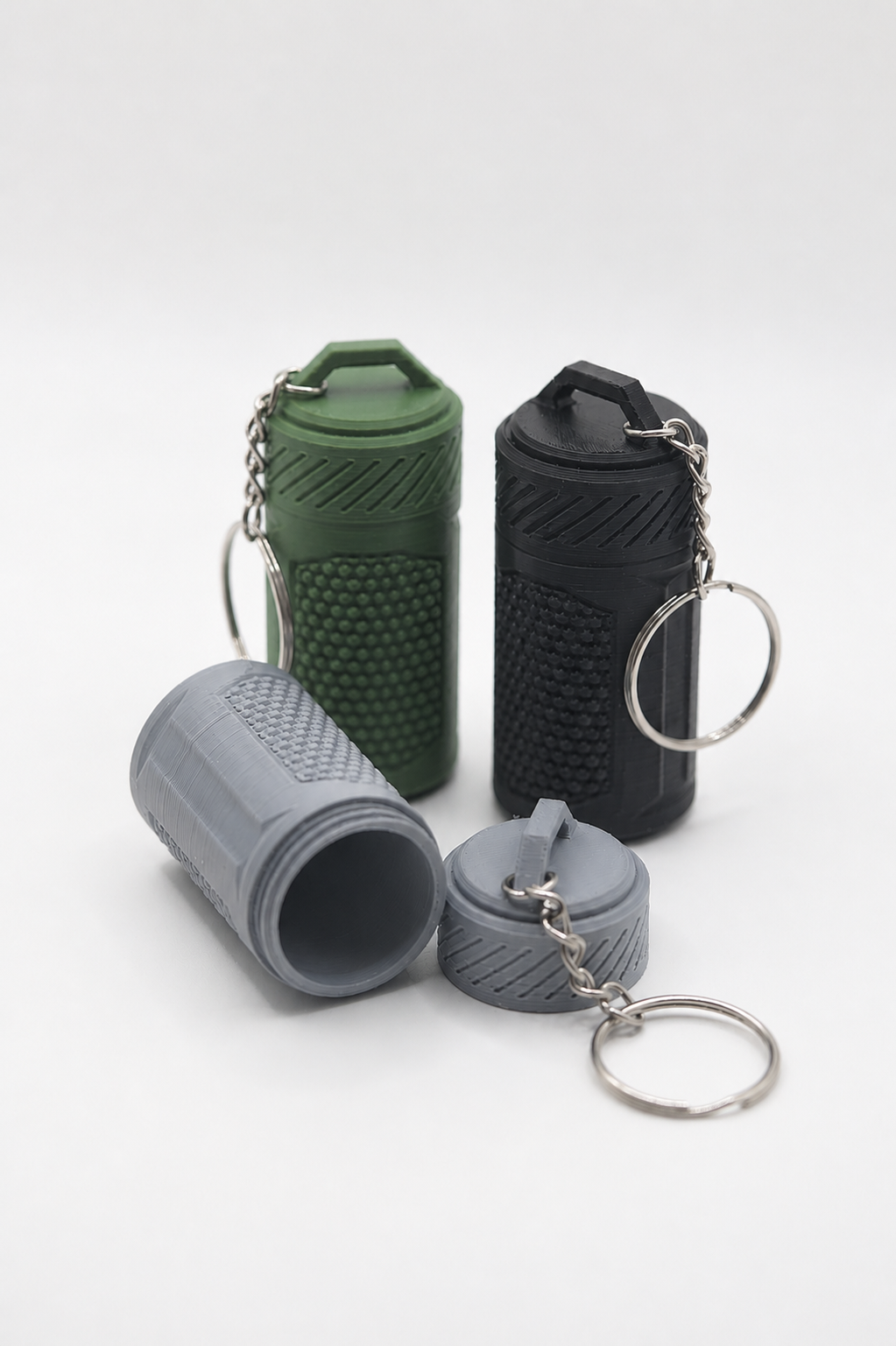Keychain Storage Container with Screw Cap – Compact EDC Capsule