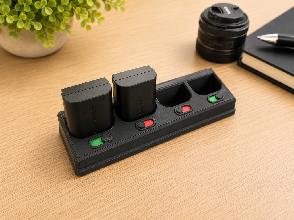 Canon Battery Storage With Charge Indicator