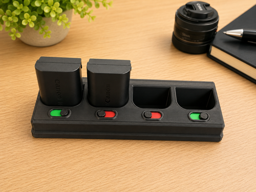 Canon Battery Storage With Charge Indicator
